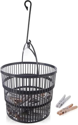 Wasknijpers in Opvouwbare Mand 50 stuks - Set - Wasgoedknijpers - Knijpers voor Wasrek - Laundry — thumbnail 1