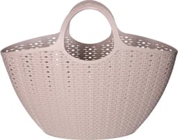 CM Flexibele wasmand of draagtas - beige - 22 liter - kunststof - 50 x 20 x 40 cm - opbergen — thumbnail 3