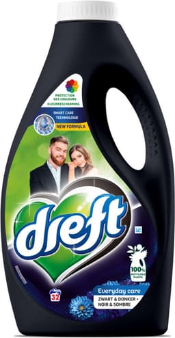 Dreft Vloeibaar Wasmiddel Zwart & Donker - 4 x 1.6 l (128 wasbeurten) — thumbnail 4