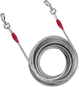 Grondanker hond 3 meter hondenkettingen-buiten hondenbindkabel-zwaar belastbare hondenketting-kamperen vastbinden-riem honden-stalen spiraal hondenspel-120 lbs (alleen kabel 3 meter) Grondanker hond — thumbnail 1