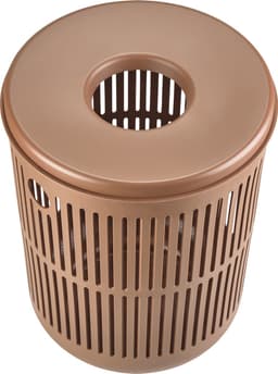 Zone Denmark Ume Wasmand met Deksel - Ronde Wasmand met Hengsel - Wasbox of Opbergmand - Kunststof - 60 liter - Terracotta — thumbnail 5