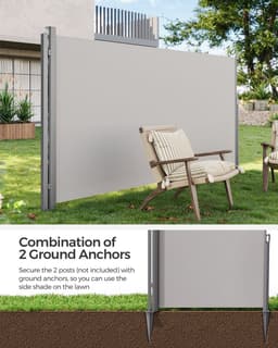 Grondanker – Aluminium – Grijs – Compatibel met zijluifels — thumbnail 2