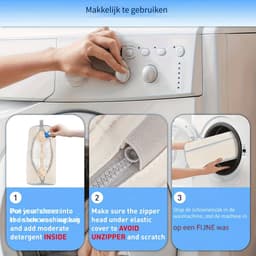 2 stuks stevige schoenenzakken voor wasmachine met rits - wit — thumbnail 4