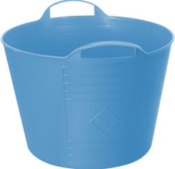 Flexibele kuip / emmer - blauw - 15 liter - kunststof - 35 x 28 cm - met handvatten — thumbnail 2