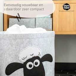 Vuilnismand grijs vilt met schaapshoofd motief Lifeney Shaun het schaap — thumbnail 2