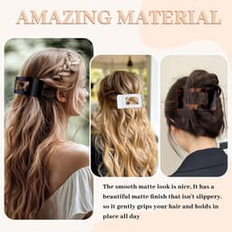 4x Platte haarspelden Grote Sterke Zijhaarklemmen voor Dames Geschikt voor Alle Haartypes — thumbnail 3