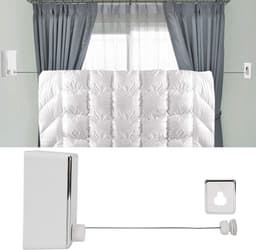 Uittrekbaar Wasrek voor Muur - 4,2 m - Roestvrij Stalen Waslijn - Wandmontage - Kleding Ophangen - Wit — thumbnail 5