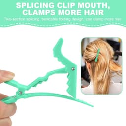 Professionele Krokodil Haarspeldjes voor Dames en Meisjes - 12 Stuks met Antislip Grip — thumbnail 5