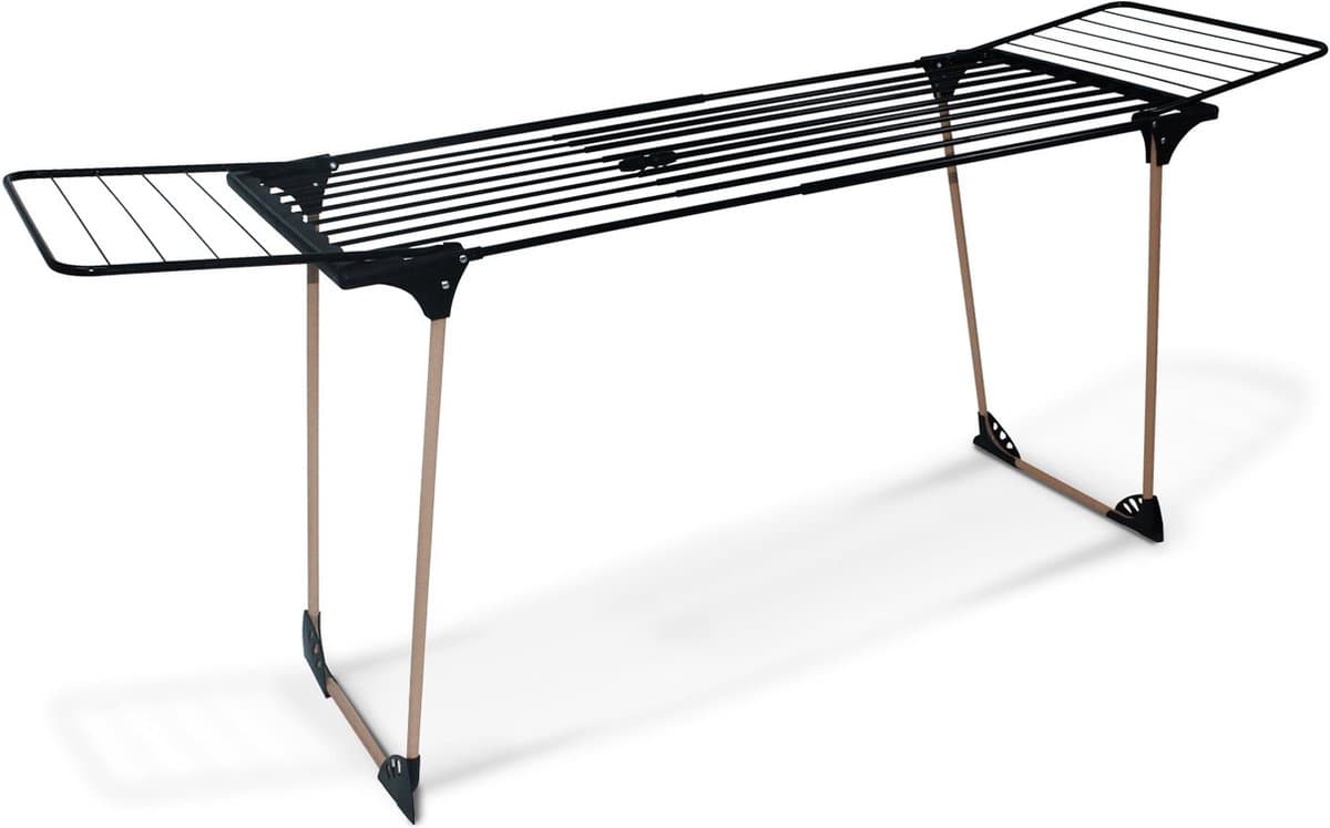 Vitapur Wasrek - Droogrek XXL - Kledingrek - Droogrekken - Wasrekken Inklapbaar - Inklapbaar Droogrek - Houtlook - Zwart — afbeelding 1