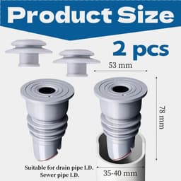 Anti-geurstop voor wasmachines met 35-40 mm slangkoppeling — thumbnail 3