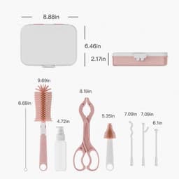 Droogrek voor babyflessen met borstelset - Hygiëne & Drogen - Groen — thumbnail 2