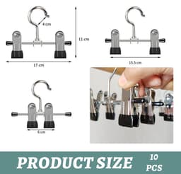 Ibenzoa® Klemhaken Metalen Clips Set van 10 voor Diverse Gebruikstoepassingen, Ideaal voor Haken, Kleding en Accessoires — thumbnail 2