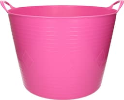 Flexibele kuip - 2x stuks - 40 liter - roze - kunststof - D45 cm - emmer - wasmand — thumbnail 2