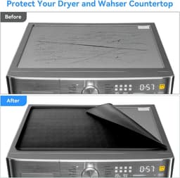 Wasmachine Droger Mat - Apparaat Beschermer - Apparaten Beschermen - Antislip Waterdicht - 60 x 50 cm - Zwart — thumbnail 5