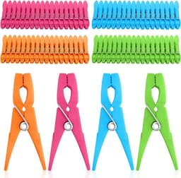 Kleurige en Sterke Kledingknijpers - 72 Stuks, Windbestendig voor Waslijnen en Hangers, Ideaal voor Buitengebruik en Thuisgebruik — thumbnail 1