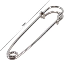 Grote Veiligheidsspelden - Extra grote clips - Ambachten en naaien - Versterkte constructie - 75 mm - Zilver — thumbnail 5