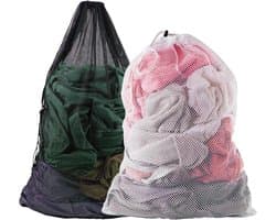 Extra grote wasnetzakken 70x90cm - 2 stuks, ideaal voor het wassen van delicate kleding, ondergoed en blouses in de wasmachine. Perfect voor reizen en het organiseren van vuile was.