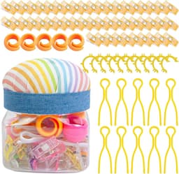 Naaiclips Set - Stoffen Clips - Stoffen Organiseren - Stofvriendelijke Grip - 76 Delig - Multicolor — thumbnail 1