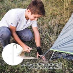8 Stuks Grondankers 30 cm Lang met J-Haak voor Tent, Tuin, Trampoline en Campinggebruik — thumbnail 4