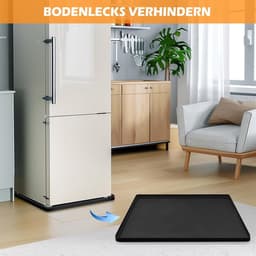 Lekkagebak - Vloermat - Apparaat Bescherming - Hoge Rand - 60x60 cm - Donker — thumbnail 2
