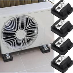 Airco Montageplaten - Warmtepomp Ondersteuning - Trillingen Dempen - Set Van Vier - 13x10x6cm - Zwart — thumbnail 2