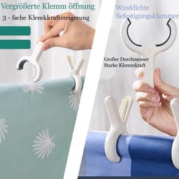 Dailygoods- Wasknijpers Grote Sterke - Handdoekklemmen Antislip - Winddicht - 8 Stuks - Hoogwaardig PP+PE - Voor Kleding en Dekbedden — thumbnail 3