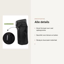 Dailygoods- Klemmerzak groot - wasknijpersorganizer - opbergtas voor cosmetica - polyester - zwart - waterdicht — thumbnail 4