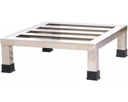 Apparaat Riser - Verhoger Koelkast Wasmachine - Apparaten Verplaatsen - Roestvrij Staal Constructie - 30x30x10 cm - Zilver