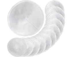 Dailygoods- Borstvoedingspads 12 Stuks - Herbruikbare Bamboe/Katoenen - Zachte/Absorberende - Waszak - 11 cm - Luxe Ontwerp - Zoogkompressen