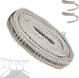 Kampeer Waslijn - Outdoor Hanger - Kleding Drogen - Winddicht Ontwerp - 5 Meter - Grijs — thumbnail 1