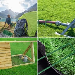 U-vormige grondankers van roestvrij staal - 100 stuks premium anti-roest tuinpalen voor onkruiddoek, hekwerk en kamperen — thumbnail 4