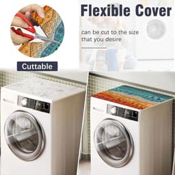 Wasmachine Droger Cover - Beschermhoes Mat - Apparaten Beschermen - Antislip Rubber - 60 x 60 cm - Kat — thumbnail 5