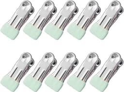 Wasknijpers Roestvrij Staal - Kledingklemmen - Was Ophangen - Robuuste Grip - 50 Stuks - Lichtgroen — thumbnail 1
