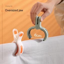 Kledingknijpers - Grote clips - Dingen ophangen - Anti-slip ontwerp - 5 stuks - Groen — thumbnail 3