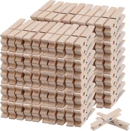 Houten Wasknijpers - Kleine Klemmen - Knutselen en Organiseren - Glad en Braamvrij - 300 Stuks 72 cm - Natuurlijk Hout — thumbnail 1