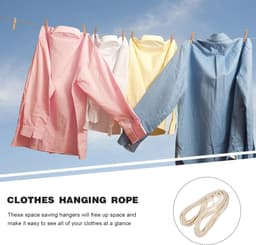 Kledinglijn Touw - Waslijn - Kleding Drogen - Multifunctioneel - 3 Stuks - Licht Geel — thumbnail 5