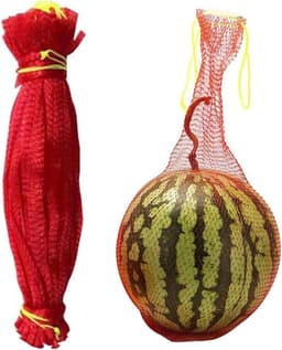 Voedselnetjes - Opbergzakken - Fruit Beschermen - Trekkoord Sluiting - 100 stuks - Rood — thumbnail 1