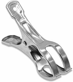 TOVBMUP Strandlakenklemmen - Grote kledingklemmen - Winddichte klemmen - geschikt voor zware kleding - 11 cm - 10 stuks - Zilver - Roestvrij staal — thumbnail 3