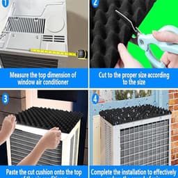 AC druppelkussen - Airco opvangbak - Water opvangen - Magnetische houder - 60 x 43 cm - Zwart — thumbnail 2