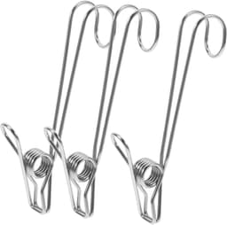 Klem Clips - Metalen Knijpers - Kleding Ophangen - Roestvrij Staal - 10 Stuks - Zilver — thumbnail 1