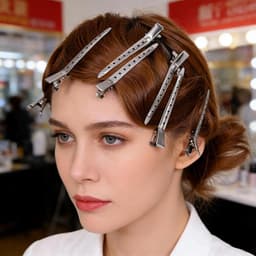 Haarclips Metaal - Pin krulclips - Haarstyling secties - Professioneel krokodillenbek ontwerp - 90 stuks 9 cm - Zilver — thumbnail 4