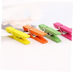 Houten Wasknijpers - Mini Fotoklemmen Papierknijpers - Huisdecoratie Knutselen - Natuurlijk Hout - 3.5 cm - 20 Kleuren — thumbnail 4