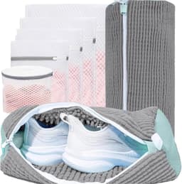 Waszakken voor schoenen en kleding, microvezel met rits, ideaal voor kledingbescherming en delicate was — thumbnail 1