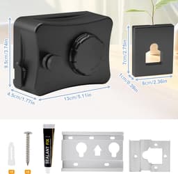 Uittrekbare Waslijn - Wand Waslijn - Ruimte Besparen - Doorhangvrij Ontwerp - 5.1 Meter - Zwart — thumbnail 5