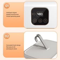 Dailygoods - Draagbare Wasdroger - Compacte Droger - Stille Sneldrogende Reisdroger - Wit - Mini-droger - Energiezuinig - Geschikt voor Kleding - Opvo... — thumbnail 4
