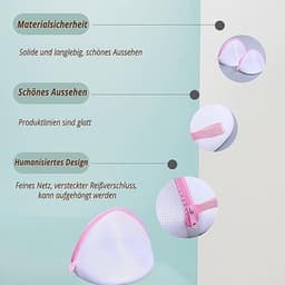 Dailygoods- Wasnet - Wasnet voor wasmachine - Waszak voor beha's - Waszakken voor wasgoed - 3 Stuks - Roestvrij staal rits - Duurzaam polyester — thumbnail 5