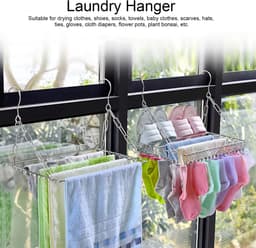Dailygoods- Wasdroogrek Roestvrij Staal - Multifunctioneel Droogrek - Inklapbaar - Verstelbaar - Kledingrek - Lange Levensduur — thumbnail 4