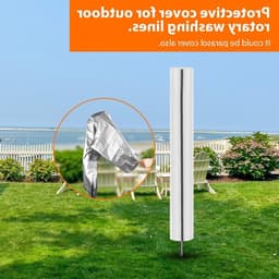 Rotating Clothesline Waterproof Cover van 420D Heavy Duty Oxford, Bescherming voor Waslijn, Tuin Parasol en Buitengebruik — thumbnail 5