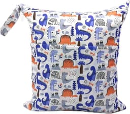 Waterdichte natte tas 40 x 45 cm voor luiers, camping, gym en strand - Grote waszak voor kleuterschool en reizen — thumbnail 5