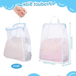 Grote Herbruikbare Wasnetten met Premium Rits - Bescherming voor Bh's, Zijde Blouses en Delicate Kleding (50x60cm) - 2 Stuks — thumbnail 5